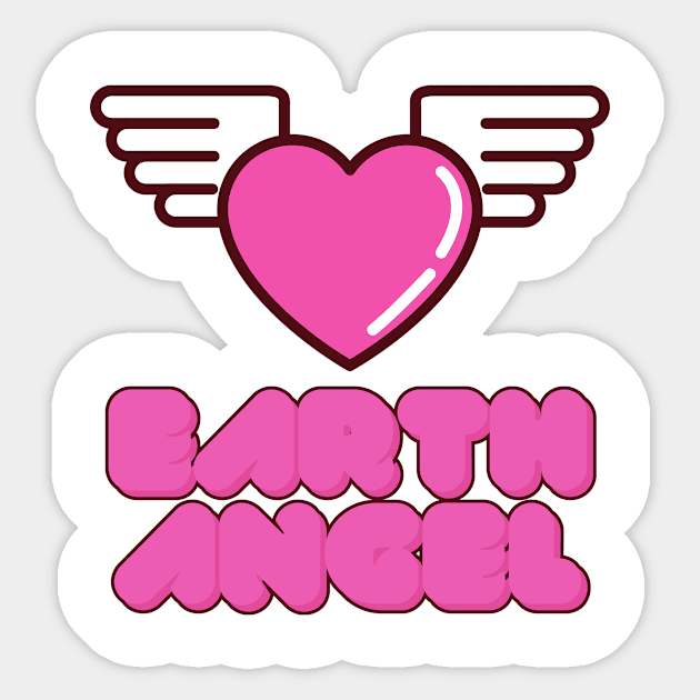 Earth Angel Heart (Kawaii Edition) Sticker by BlissingsOnBlessings